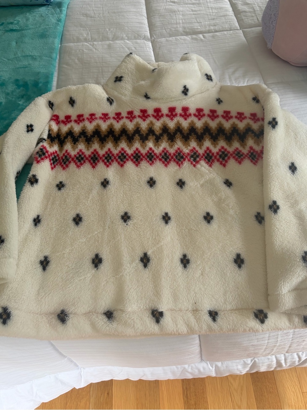 LOFT Fleece Sherpa Pullover Sweatshirt
